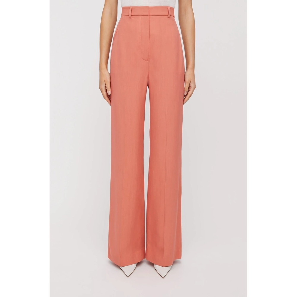 Scanlan Theodore Wide Leg Coral Trouser Pant Size 4